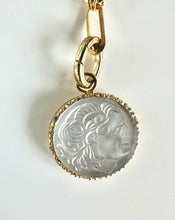 Load image into Gallery viewer, Paperclip Link Chain with Mother of Pearl Charm
