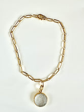 Load image into Gallery viewer, Paperclip Link Chain with Mother of Pearl Charm

