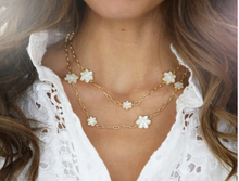 Load image into Gallery viewer, Mother of Pearl Flower Necklace
