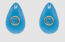 Load image into Gallery viewer, Ocean Blue Resin pierced earrings
