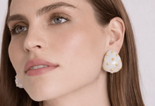 Load image into Gallery viewer, Mother of Pearl Studded Earrings
