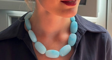Load image into Gallery viewer, Carved Turquoise Resin Necklace
