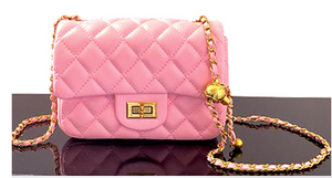 Pink Quilted Handbag