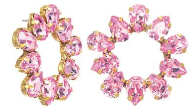 Pink Crystal Earrings